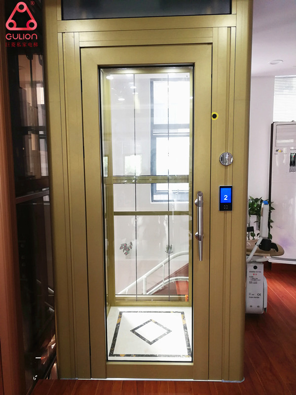 德国Gulion巨菱4层别墅室内小电梯安装尺寸设计